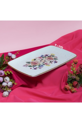 Rose Deluxe Ordövr Tabağı Pembe