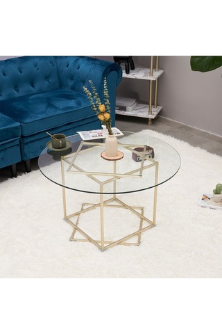 Shannel Gold Metal&cam Orta Sehpa