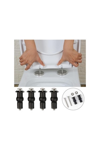 Sabit Vida Menteşeli Klozet Kapağı Cıvataları Kauçuk Montaj Ayak Kılıfı 1 Çift B Diğer