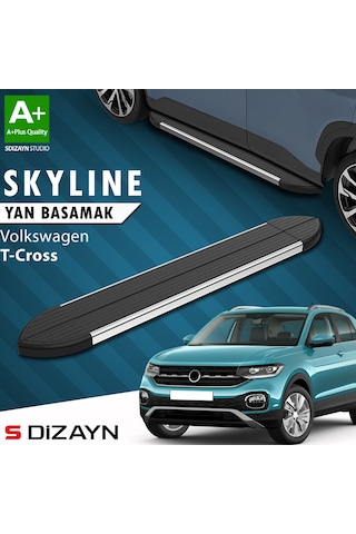S-dizayn Vw T-cross Skyline Krom Yan Basamak 173 Cm 2019-2023 A+ Kalite