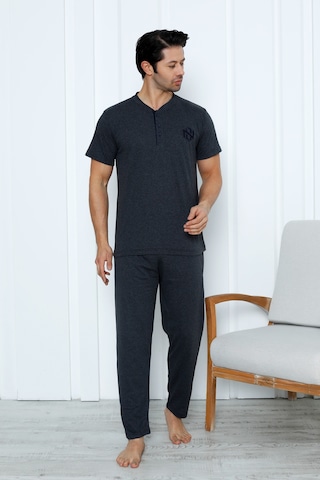 Yüksek Kaliteli Pamuk Penye: Erkekler İçin Mevsimlik 3 Parça Kısa Kollu Pijama Takımı Babalar Günü Hediyesi Füme
