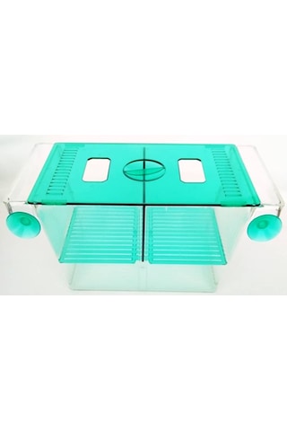 İki Bölmeli Büyük Akvaryum Balık Yavruluk Yavruluğu 20x10x10cm