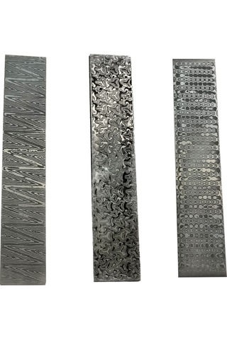 Şam Çeliği Blok Desenli Çelik Kesici Yapım Çubuğu Embriyo Dövme Malzemeleri, Ev Kesici Dıy Çok Amaçlı Malzeme İçin Quenched Düzleştirilmiş.