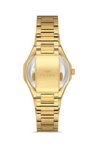 Ferro Quartz Çelik Altın Rengi 24 Mm Kadın Kol Saati 44662419