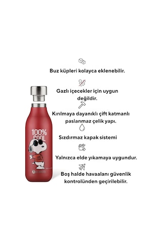Les Artistes Paris Isı Yalıtımlı Çelik Termos Mug 500ml Cool Snoopy Çok Renkli