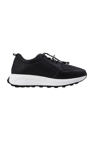 Albishoes Albini Kadın Hakiki Deri Delikli Detaylı Günlük Spor Ayakkabı Siyah