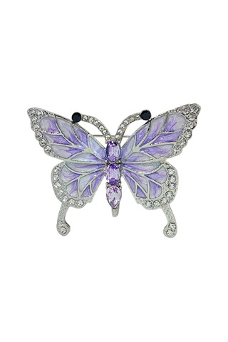 Boyalı Vintage Kelebek Broş Yakalama Rozeti Alaşım Kelebek Broşlar Broşlar Kadınlar İçin Anne Siber Purple