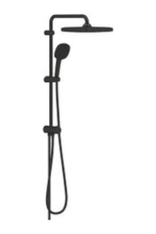 Grohe Tempesta System 250 Cube Duvar Bağlantılı, Divertörlü Duş Sistemi - 269772431 Siyah
