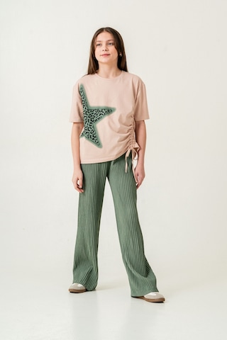 Kız Çocuk Mıu Taşlı İkili Dokuma Takım 7276 Vizon