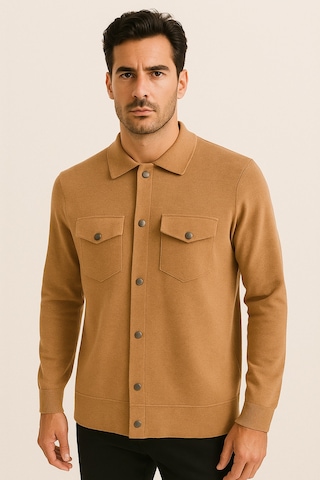 Erkek Triko Gömlek Camel 3764 CAMEL