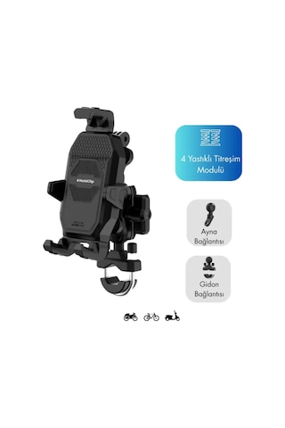 Holdclip Titreşim Modüllü Gidon Ve Ayna Bağlantılı Telefon Tutucu N1 Model