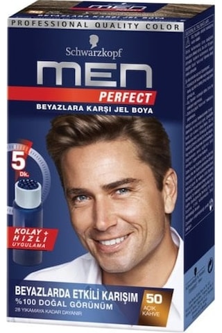 Schwarzkopf Men Perfect Pratik Erkek Saç Boyası 3'lü 50 Açık Kahve Schwarzkopf Men Perfect Pratik Erkek Saç Boyası 3'lü 50 Açık Kahve