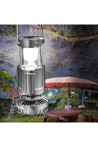 Bloomnest Taşınabilir Güneş Enerjili Kamp Çadırı Fanı Ve Feneri, Kasırga Acil Durum Kiti Asorti Çok Renkli