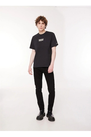 Levi's Levis Bisiklet Yaka Siyah Erkek %100 Pamuk T-shirt A2082-0147-2559 Siyah
