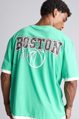Defacto Nba Boston Celtics Sırt Baskılı Şerit Detaylı Oversize Bisiklet Yaka Kısa Kollu Tişört H8267ax26augn322 Yeşil-gn322
