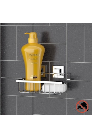 Teknotel Easyfıx Yapıskanlı Tek Katlı Banyo Rafı Krom Ef241