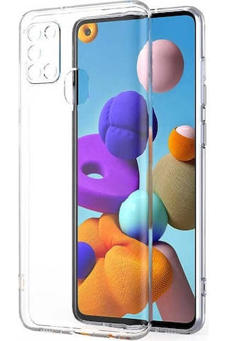 Adige Samsung Galaxy Uyumlu A21s Kılıf Kamera Korumalı Süper Silikon