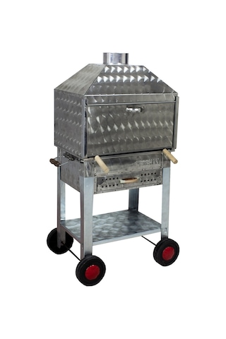 Metehan MTH-201 Davlumbazlı - Çekmeceli - Lama Izgaralı - Dört Tekerlekli Mangal