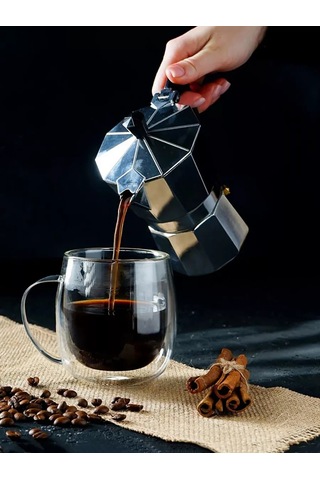 Perfecto Lınea Çift Tabanlı Cam Kahve Ve Çay Kupası 250 Ml 197210973 Beyaz