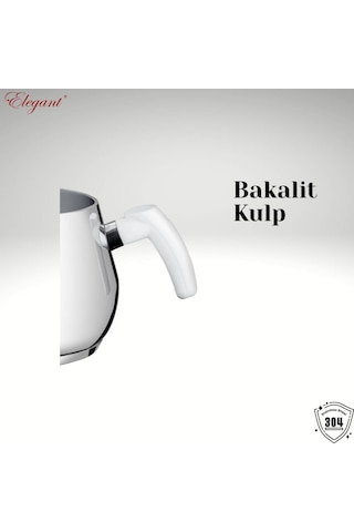 Topaç Mini Porselen Demlikli Bakalit Kulplu Çaydanlık Takımı - Beyaz Beyaz