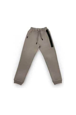 Erkek Çocuk Pamuklu Üç İplik Eşofman Altı-14849 Gri