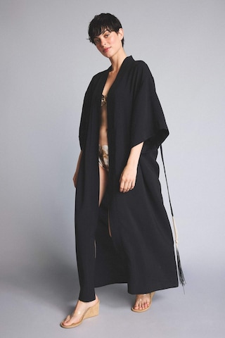Defacto Jaquette X Defacto Palmiyeli Kimono H1249ax26hsbk27 Siyah-bk27
