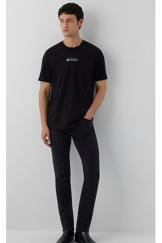 Mavi M0613539-900 Mavi Black Baskılı T-shirt Erkek Tişort siyah