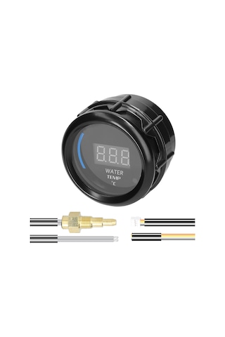 Singree 52mm Araç Sıcaklık Göstergesi - Alarmlı Lcd Ekran, 20-120 C Ölçüm