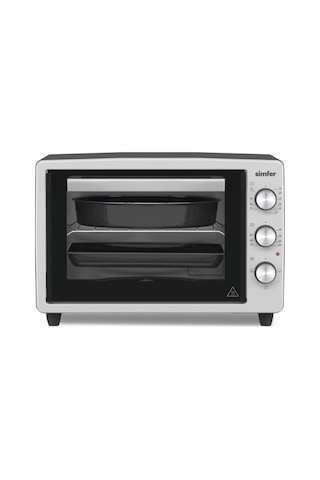 Simfer 3426 İnox Gri 34 LT Statik Mini / Midi Fırın - 4 Fonksiyon, Programlanabilir Pişirme & Isı Kontrol