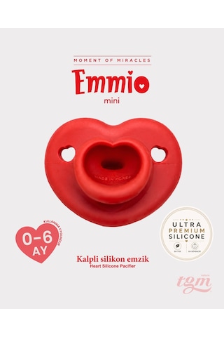 Tgm Baby Ultra Premium Silikon Kalpli Emzik Mini Kırmızı