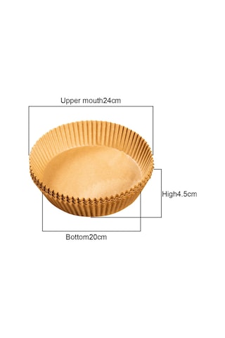 Lemestar Hava Fritözü İçin 100 Adet Dairesel Parchment Kağıdı: Yağsız, Su Geçirmez, Yapışmaz, 20cmx4.5cm, Fırın Ve Pişirme İçin Koruyucu Döşeme Diğer