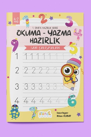 1. Sınıfa Hazırlık Serisi / Okuma - Yazma Hazırlık Aktivite Seti / 3 Kitap Çizgi - Harf - Sayı