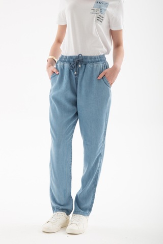Fashıon Frıends Fashion Friends 25y0657k1 Kadın Beli Bağlamalı Denim Pantolon A.mavi