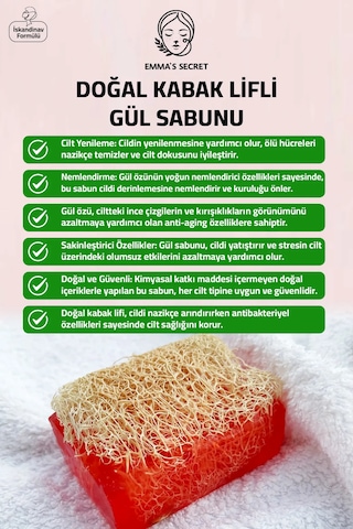 By Herba Doğal Kabak Lifli Gül Sabunu 130 G