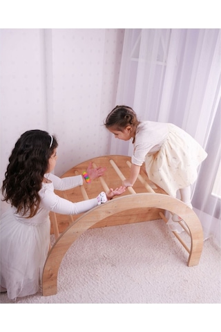 Pikler Halkası Montessori Aktivite Ve Oyun Masası Ahşap (MİNDERSİZ) Ahşap