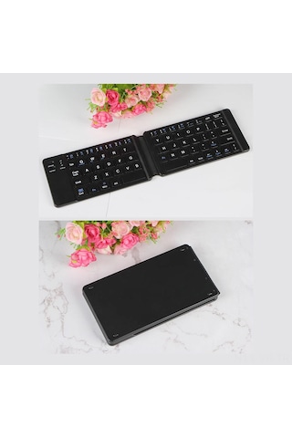 Vkemall "katlanabilir Taşınabilir Bt Klavye - İos/android/windows Uyumlu, Makas Mekanizmalı, 10m Menzilli, 67 Tuşlu"