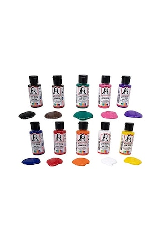 Fırça Hediyeli 10 X 40 Ml Akrilik Boya Seti 0,15 L