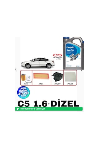 5w30 5lt Dpf Li 2025 Üretim -citroen C5 Euro5 1.6 Dizel 2003-2010