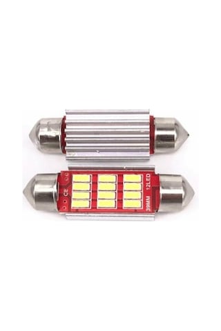 Canbuslu 39 Mm Sofit Led Ampul 2'li Set 12 Led Tavan Ve Plaka Lambası