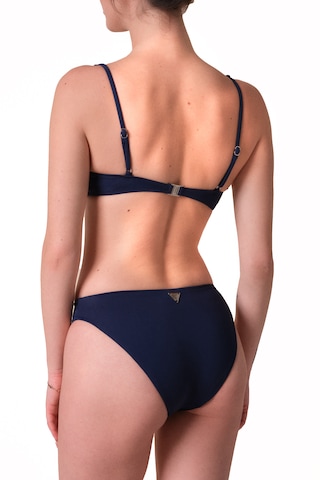 Sogliola Lüks Tasarım Bikini Takımı Nakışlı, Ayarlanabilir Askılı Ve Pedli Retro Bikini Lacivert