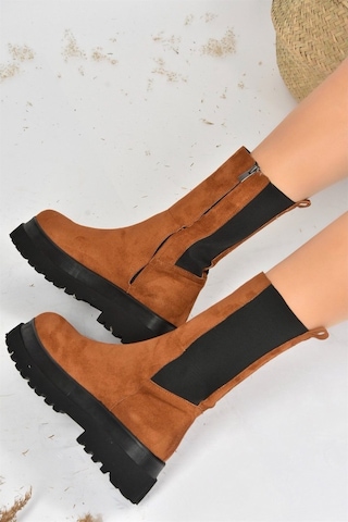 Fox Shoes Taba Süet Kadın Bot J267063102