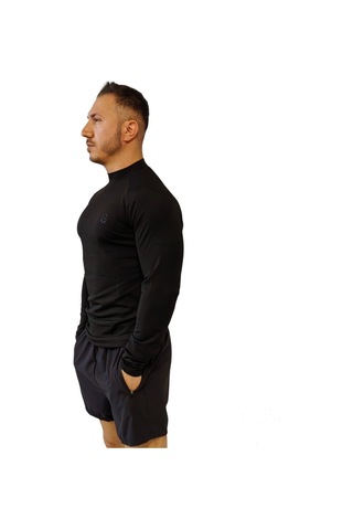 Nature The Brand Siyah Aktif Basınç Erkek Antrenman Tişört, Koşu Fitness Ağırlık Terletmez Tişört SIYAH