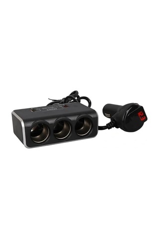 Olesson 1639 12-24v Çift Usb Girişli Hızlı Şarj Destekli 120w 80cm Kablolu Dijital Voltaj Ekranlı 3'