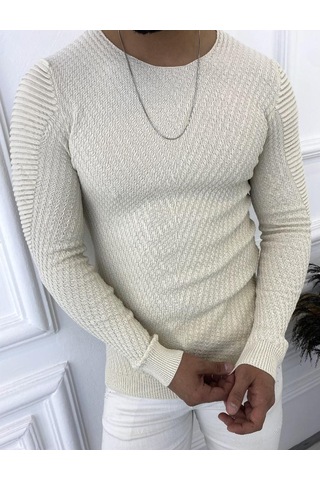 Elku Moda Elkumoda Kazak Slim Fit Triko Dar Kesim Kazak-1887