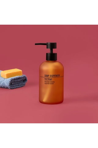 Mien Cam Sıvı Sabunluk - Turuncu - 19 Cm Turuncu / Siyah
