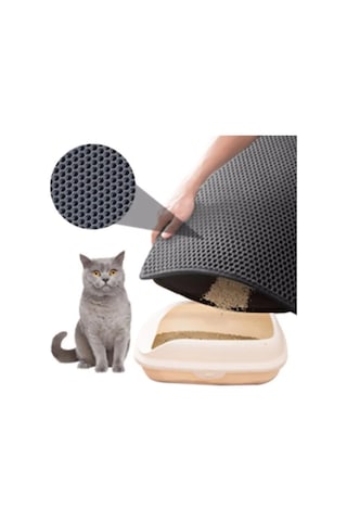 Perfect Elekli Kedi Kumu Paspası Gri 60X40 cm