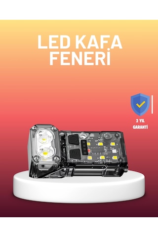 3 Fonksiyonlu Led Far El Feneri Çalışma Lambası Uzun Pil Ömürlü Çok Renkli