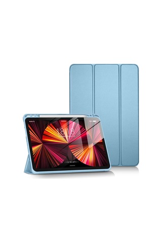 Newface Apple İpad Pro 11 2024 Kılıf Tablet Smart Kılıf - Mavi Arka Kapak
