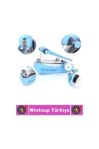 Seyahat Tipi Yırtık Sökük Onarımı Pratik Portatif Çanta Cep Boy Çok Şık Kablosuz Mini Dikiş Makinesi