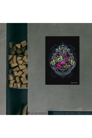 Harry Potter Hogwarts Model : Neon Logo Poster 50x70 Cm